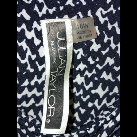 Julian Taylor Women's Black and white shift dress Size 18W - Picture 3 of 4